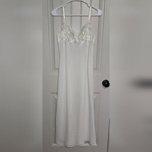Vintage Wondermaid Full Slip Gown Ivory Size Large